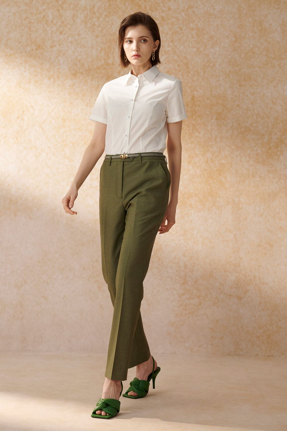 SST&C White Short-Sleeved Slim Shirt | 7562404001  (Outlet)_3