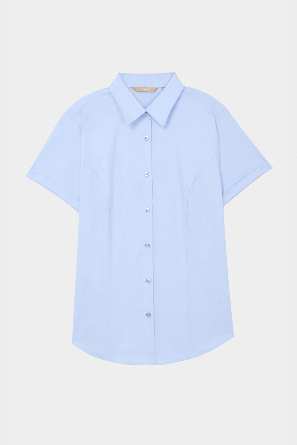 SST&C 淺藍短袖修身襯衫｜7562404002 (outlet)_5