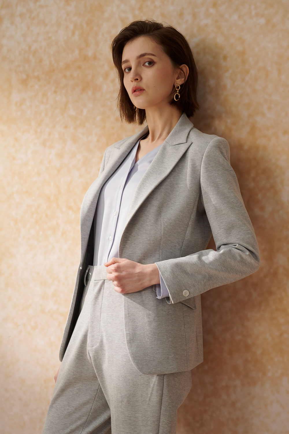 SST&C Periwinkle V-Neck Silk Top | 7662404006  (Outlet)_5