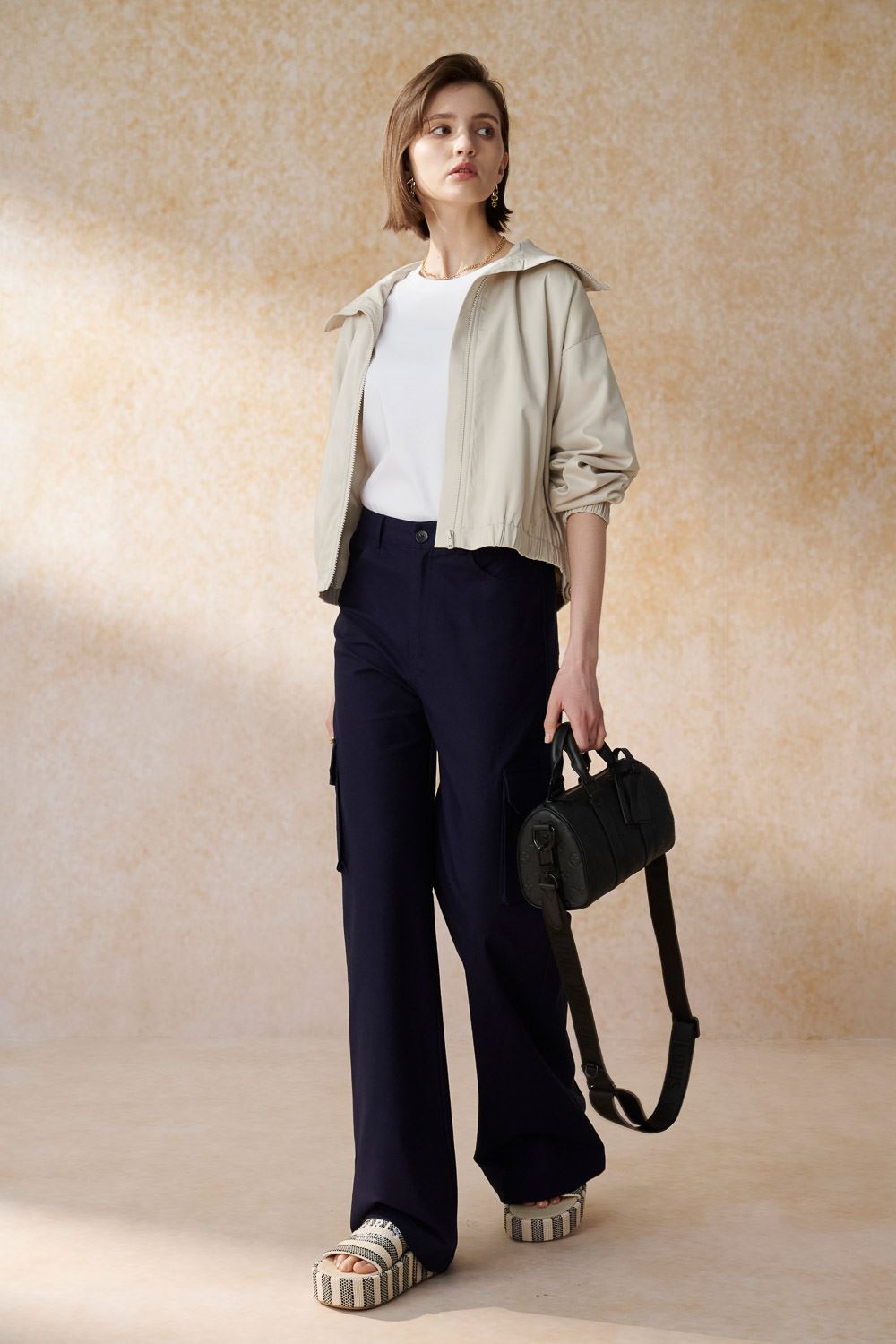 SST&C Antique White Large Lapel Short Coat | 8162404003  (Outlet)_4