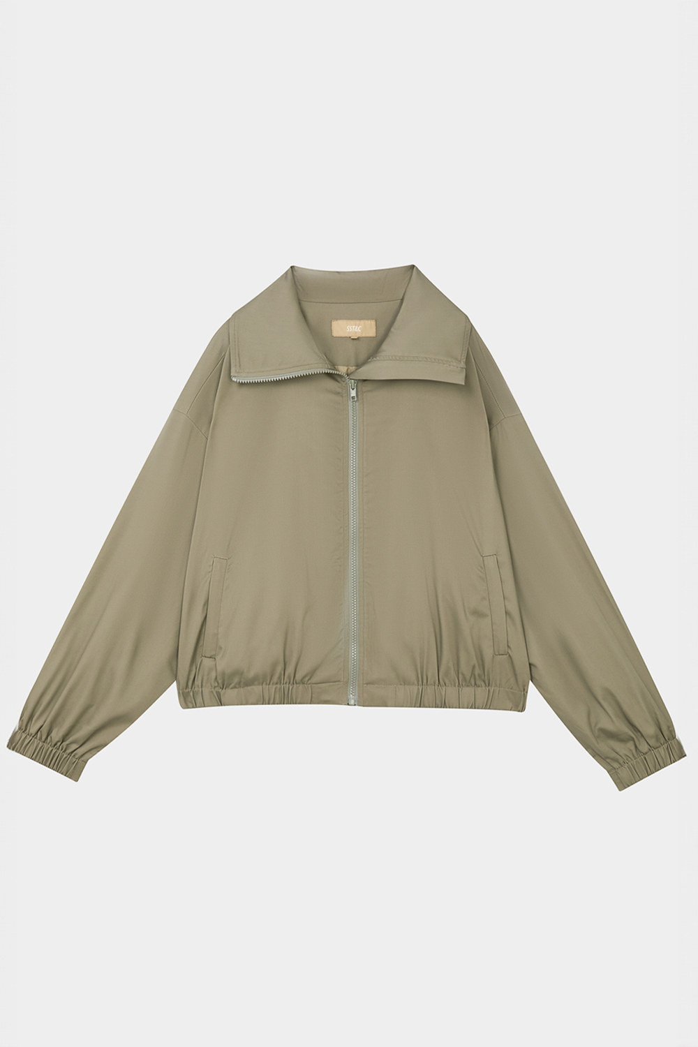 SST&C Olive Green Large Lapel Short Coat | 8162404004  (Outlet)_7