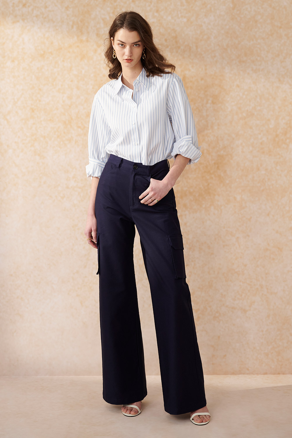 SST&C牛仔藍工裝寬褲｜8262404006 (outlet)_2