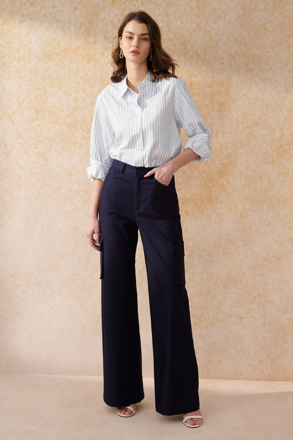 SST&C牛仔藍工裝寬褲｜8262404006 (outlet)_3