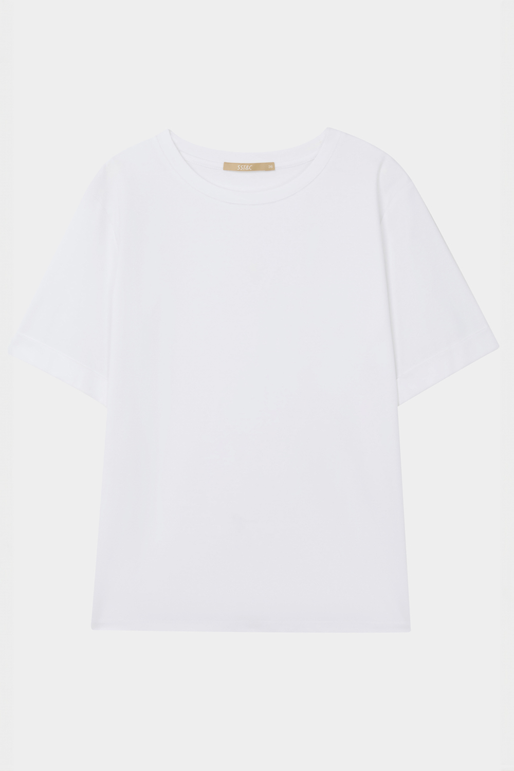SST&C White U-Neck Short-Sleeved Loose T-Shirt | 8762404001  (Outlet)_7
