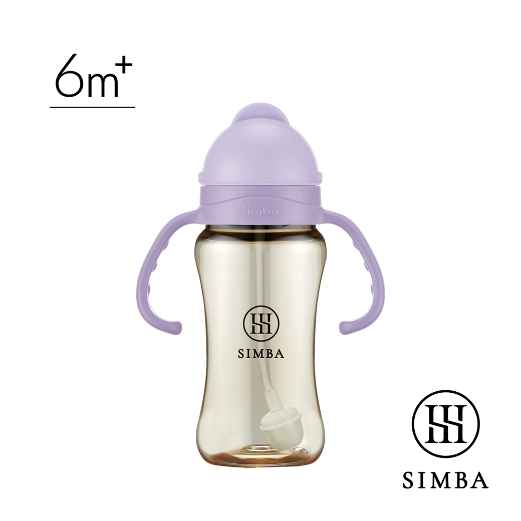 【新色登場】小獅王辛巴 蘊蜜鉑金PPSU防漏滑蓋學習水杯270ml(紫芙)_0