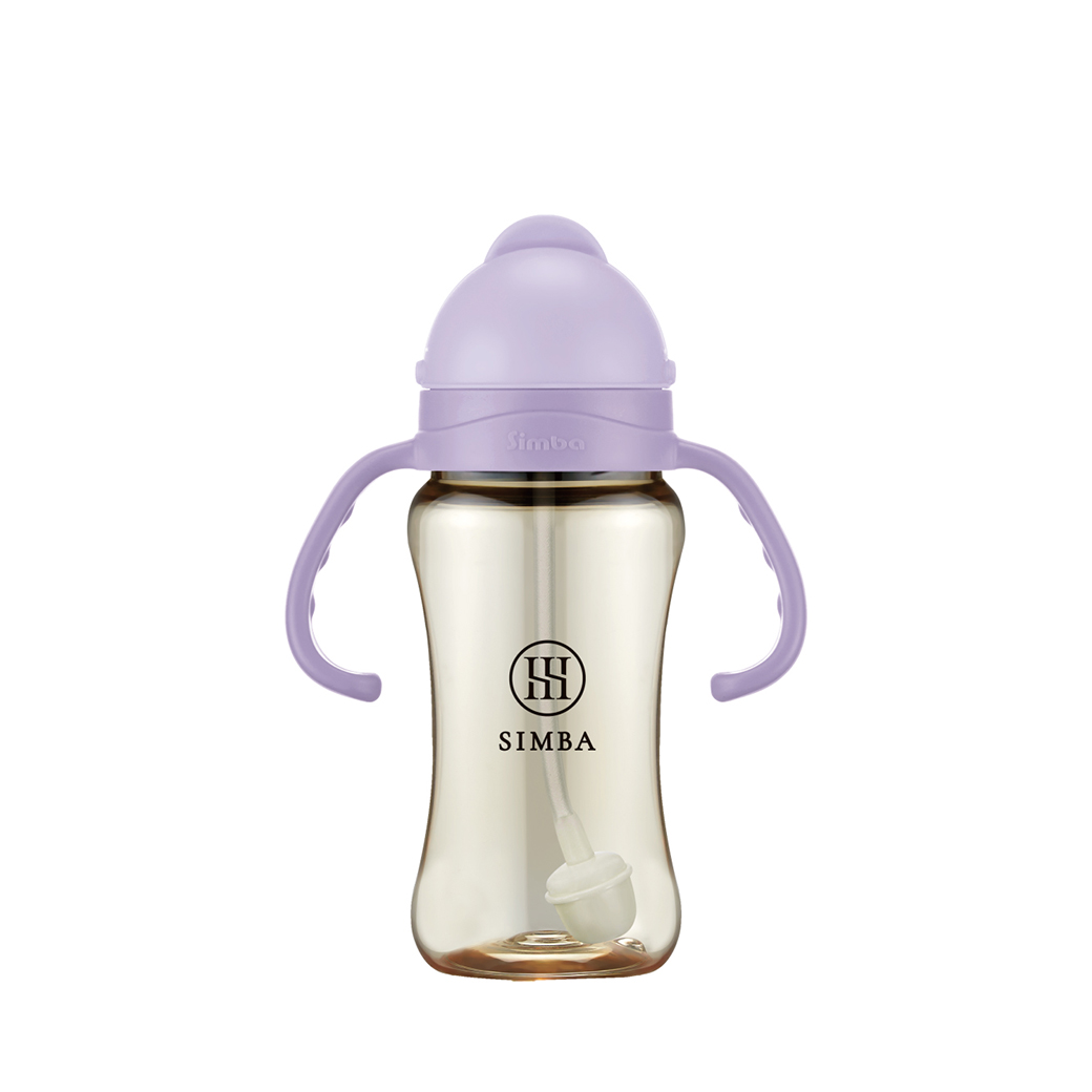 【新色登場】小獅王辛巴 蘊蜜鉑金PPSU防漏滑蓋學習水杯270ml(紫芙)_1