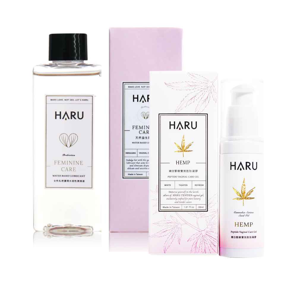 【HARU】FEMININE CARE女性私密護理水溶性潤滑液150ML+大麻私密嫩白緊緻雙效胜肽凝膠30ML_1