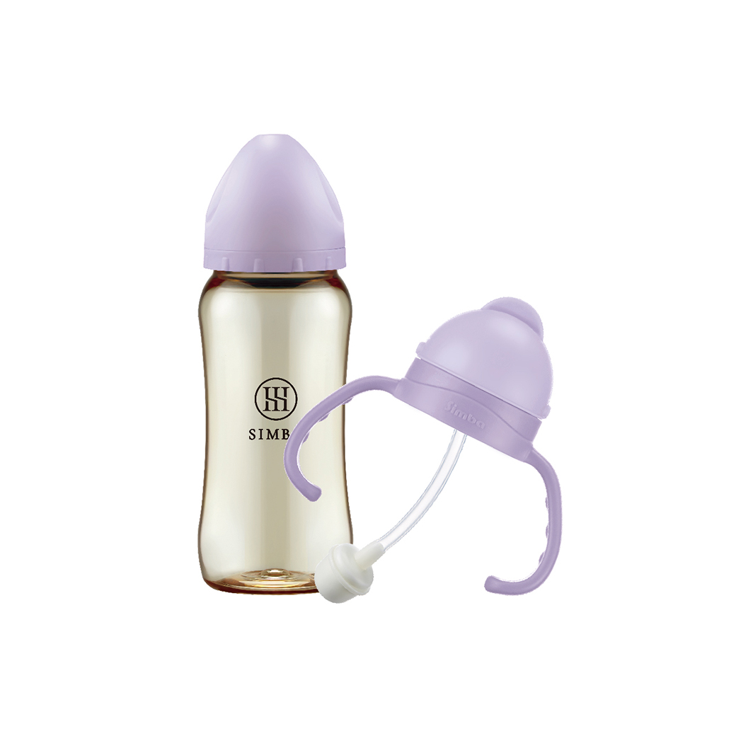 【新色登場】小獅王辛巴 NO.7蘊蜜鉑金防漏滑蓋杯360ML(紫芙)-全齡適用_1