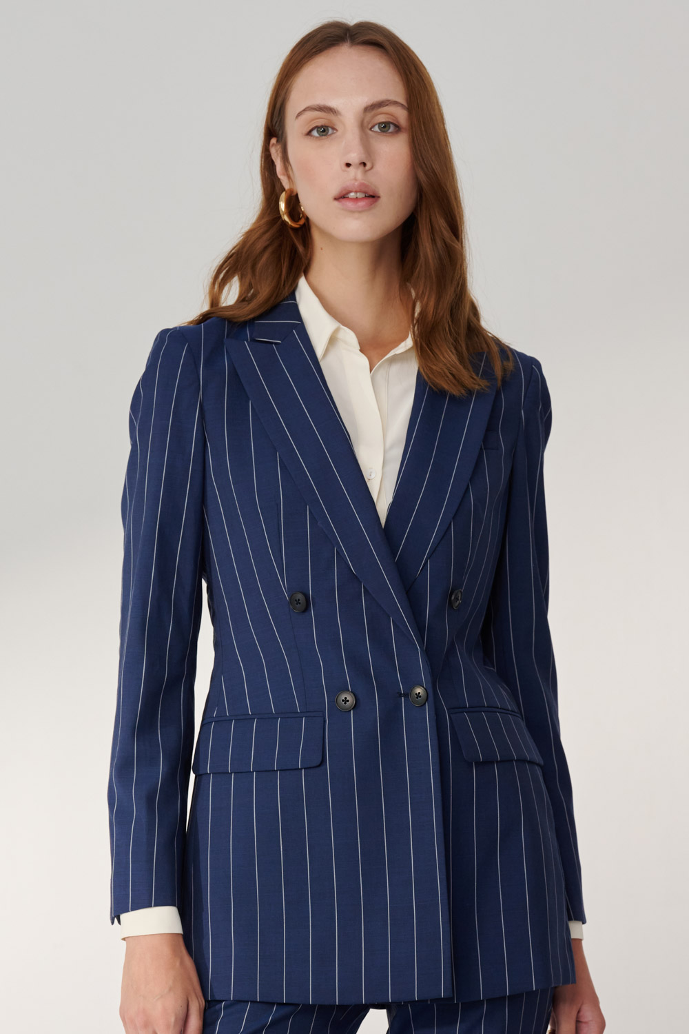SST&C #Milan Series  Navy Sword Collar Suit Jacket | 7162404001  (Outlet)_0