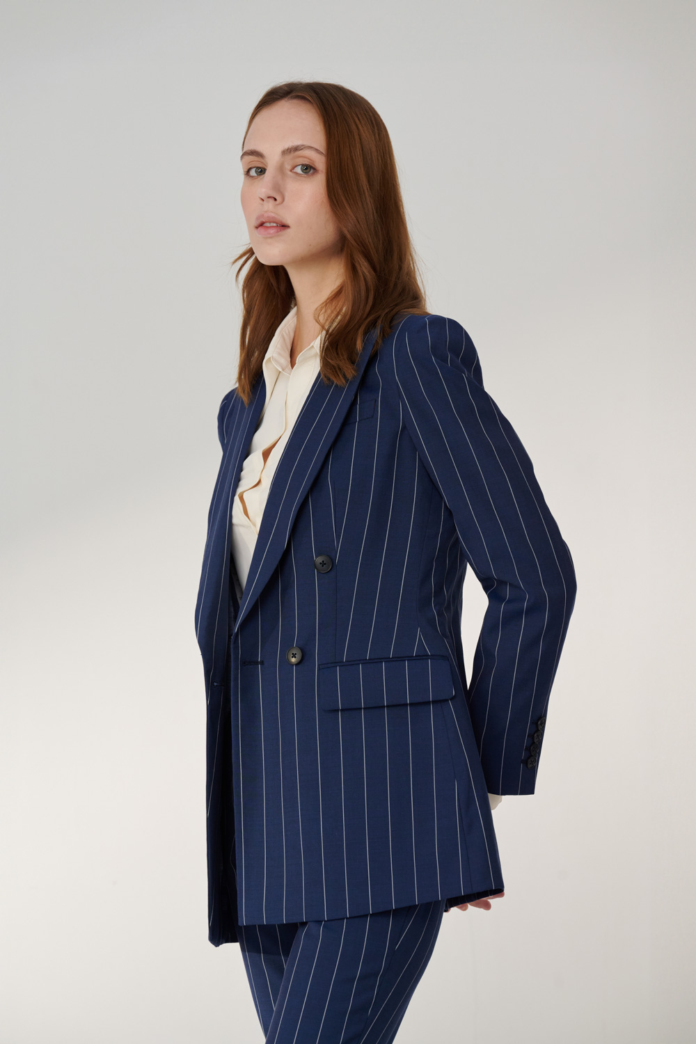 SST&C #Milan Series  Navy Sword Collar Suit Jacket | 7162404001  (Outlet)_1