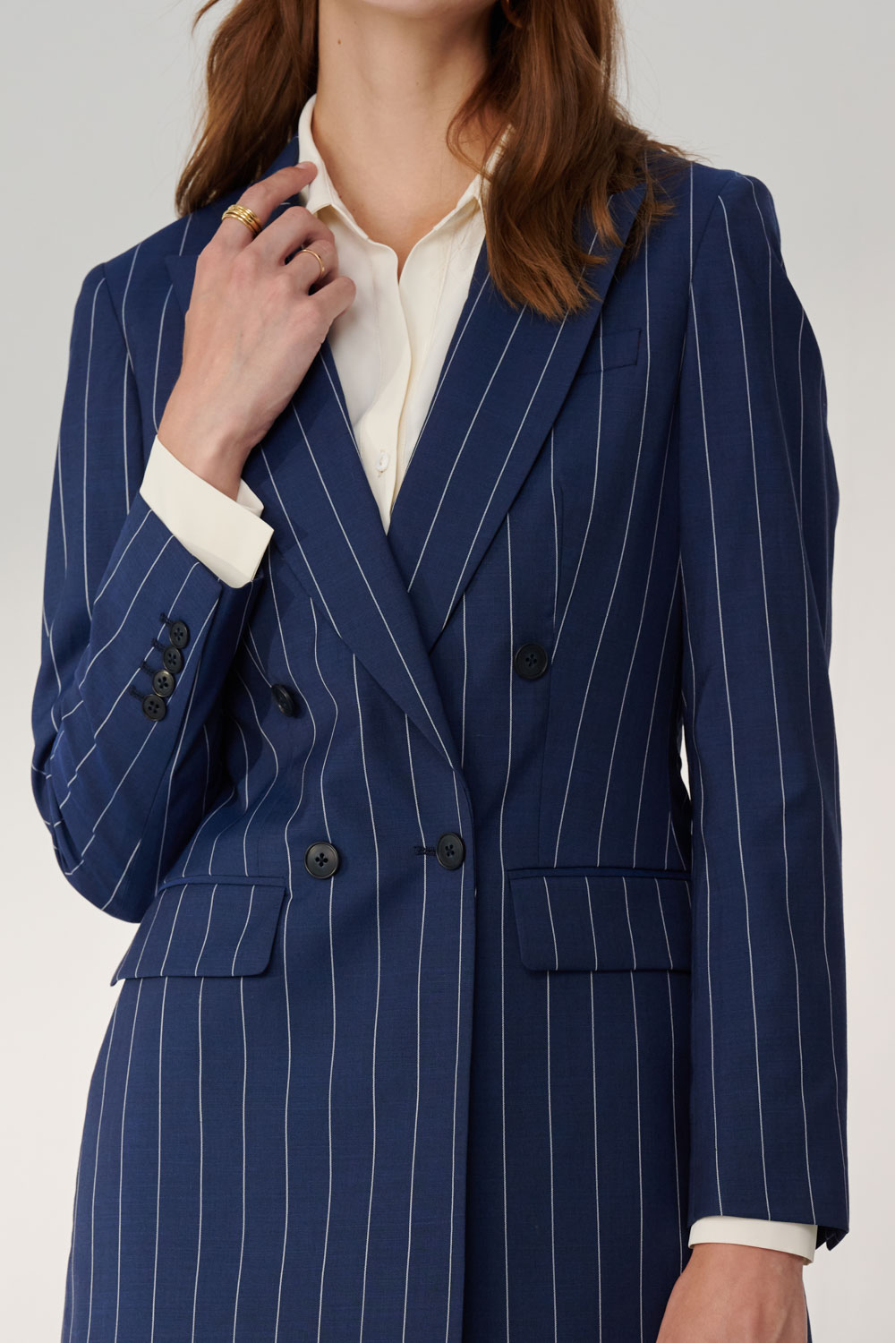 SST&C #Milan Series  Navy Sword Collar Suit Jacket | 7162404001  (Outlet)_4