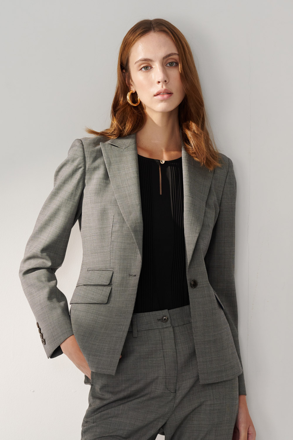 SST&C #Milan Series  Gray Sword Collar Suit Jacket | 7162404002  (Outlet)_0