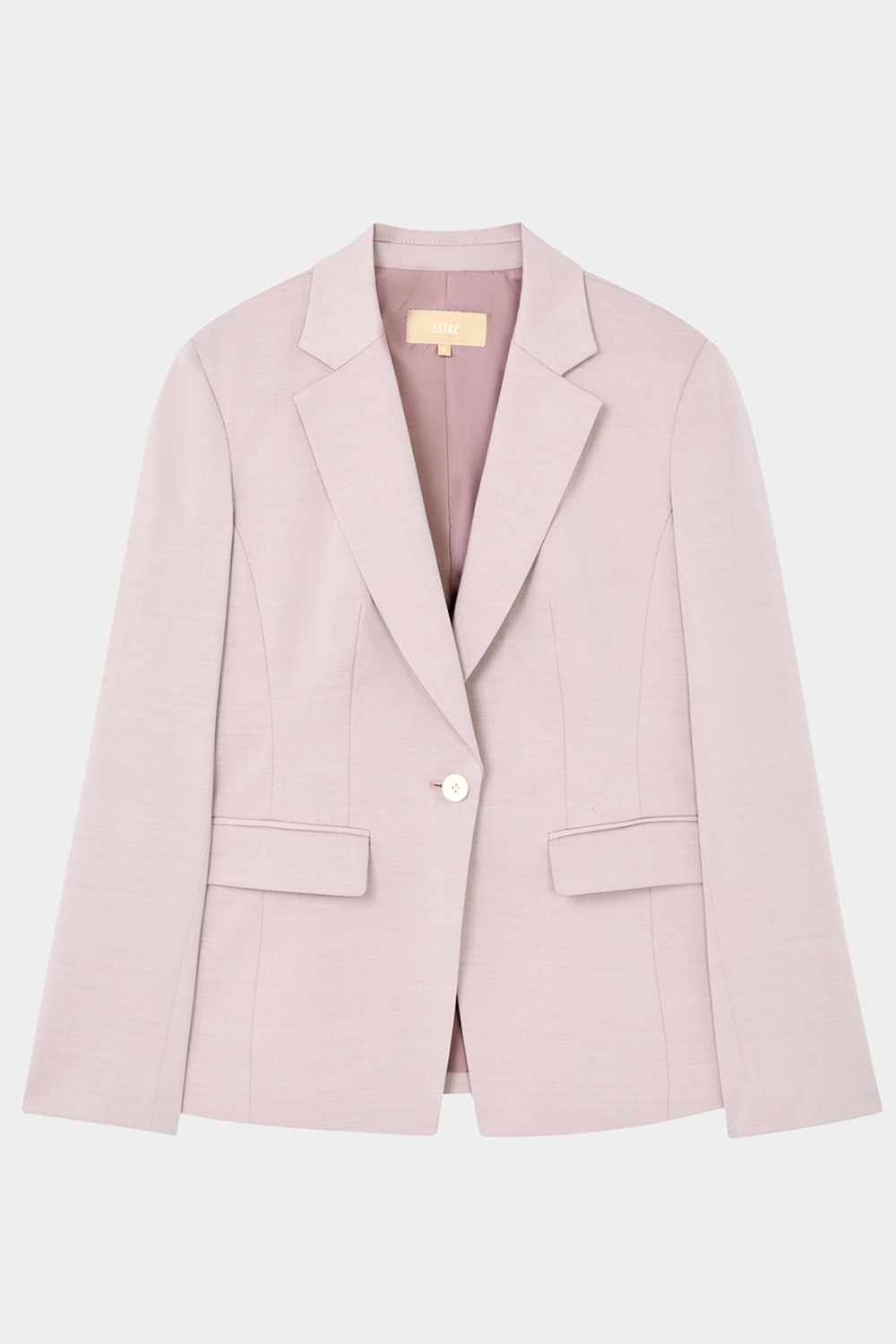 SST&C Mist Purple Square Collar Suit Jacket | 7162404004  (Outlet)_5