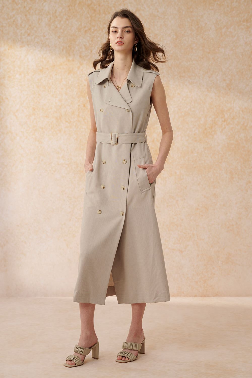 SST&C Light Cardigan Style Long Dress | 8562404001  (Outlet)_3