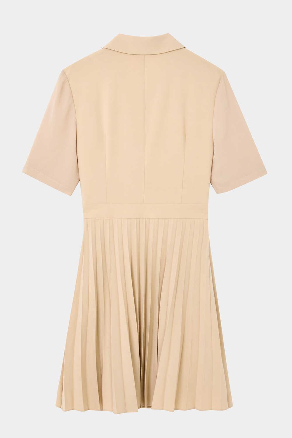 SST&C Apricot Lapel Pleated Dress | 8562404003  (Outlet)_8