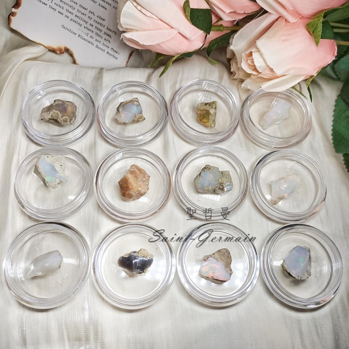 衣索比亞蛋白石原礦2404-1~12(Opal) ~愛情護符，靈感與創造，突破與成功_2
