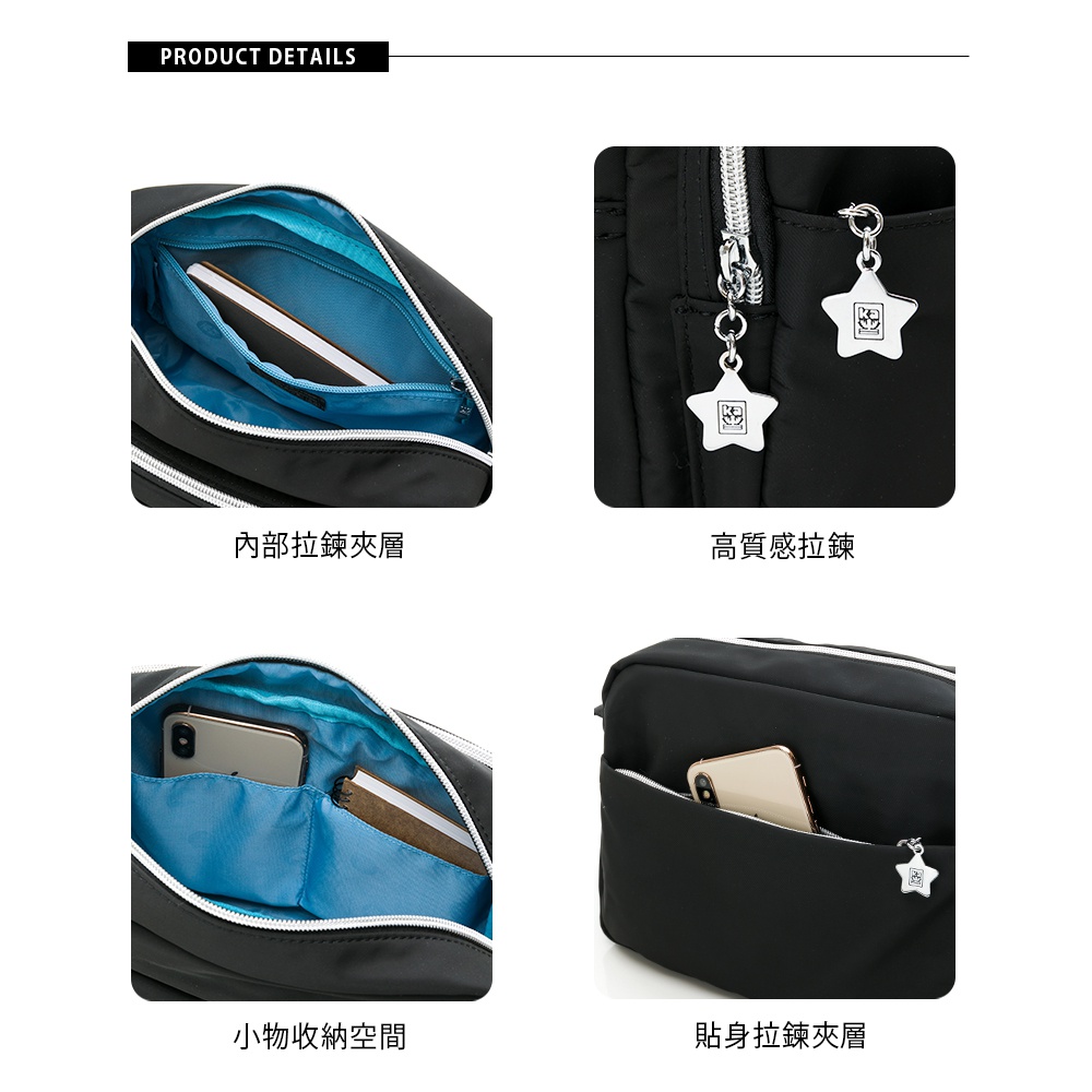 城市酷玩 方形輕巧隨身包-都會黑_5