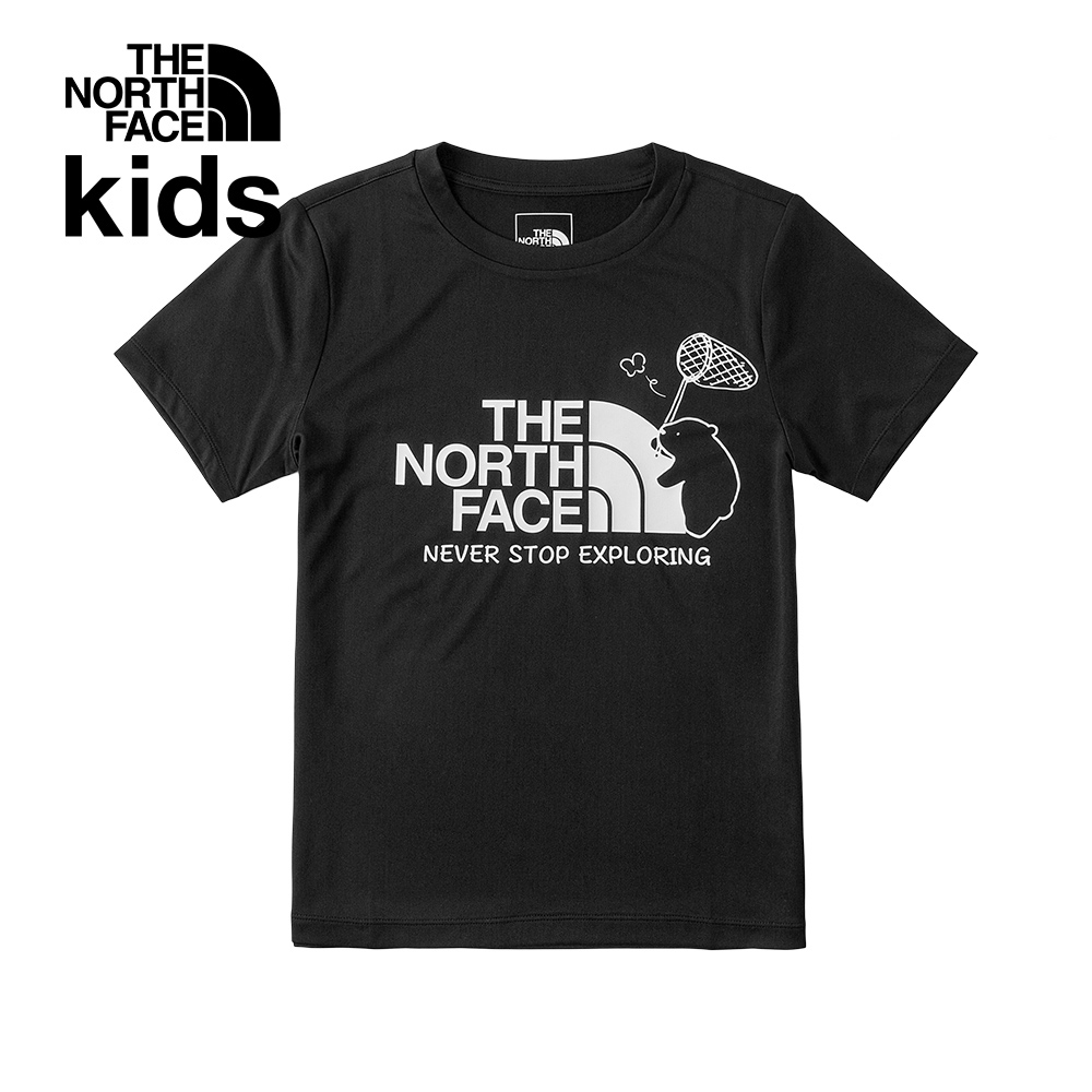 The North Face北面兒童UPF黑色吸濕排汗防曬短袖T恤｜8CT1JK3_0