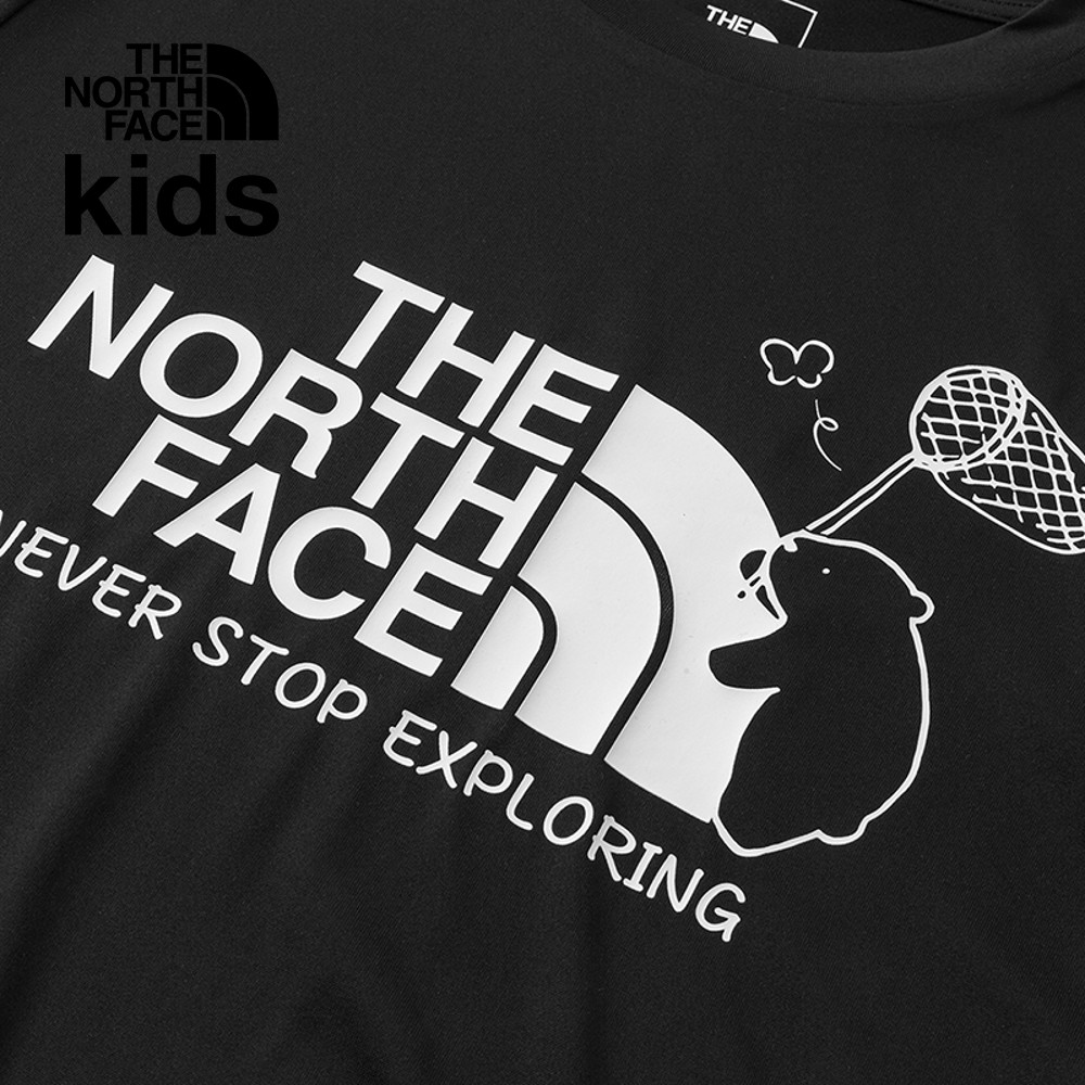 The North Face北面兒童UPF黑色吸濕排汗防曬短袖T恤｜8CT1JK3_6