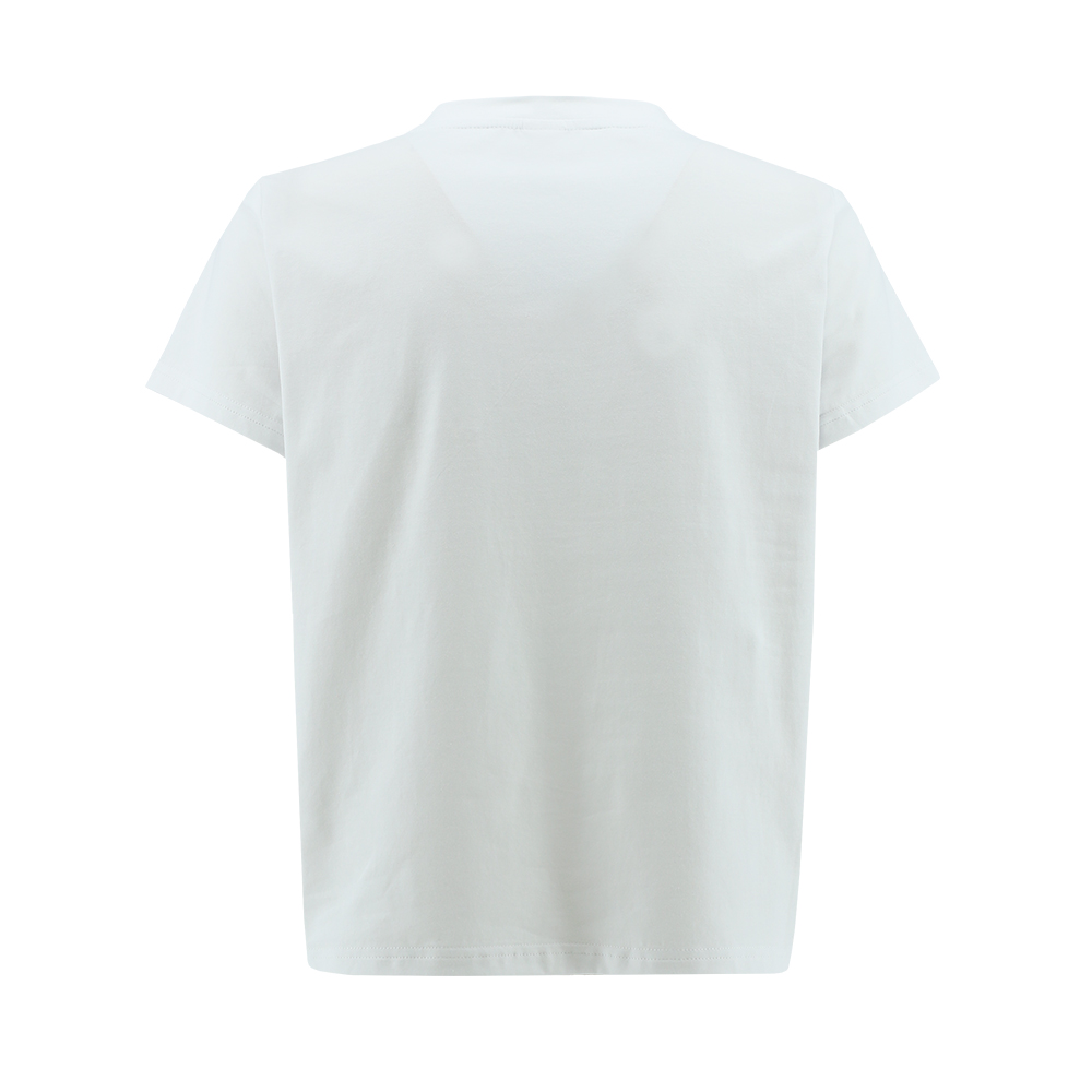 ILEY伊蕾 俏麗花字母高含棉上衣(白色；M-XL)1242171208_5