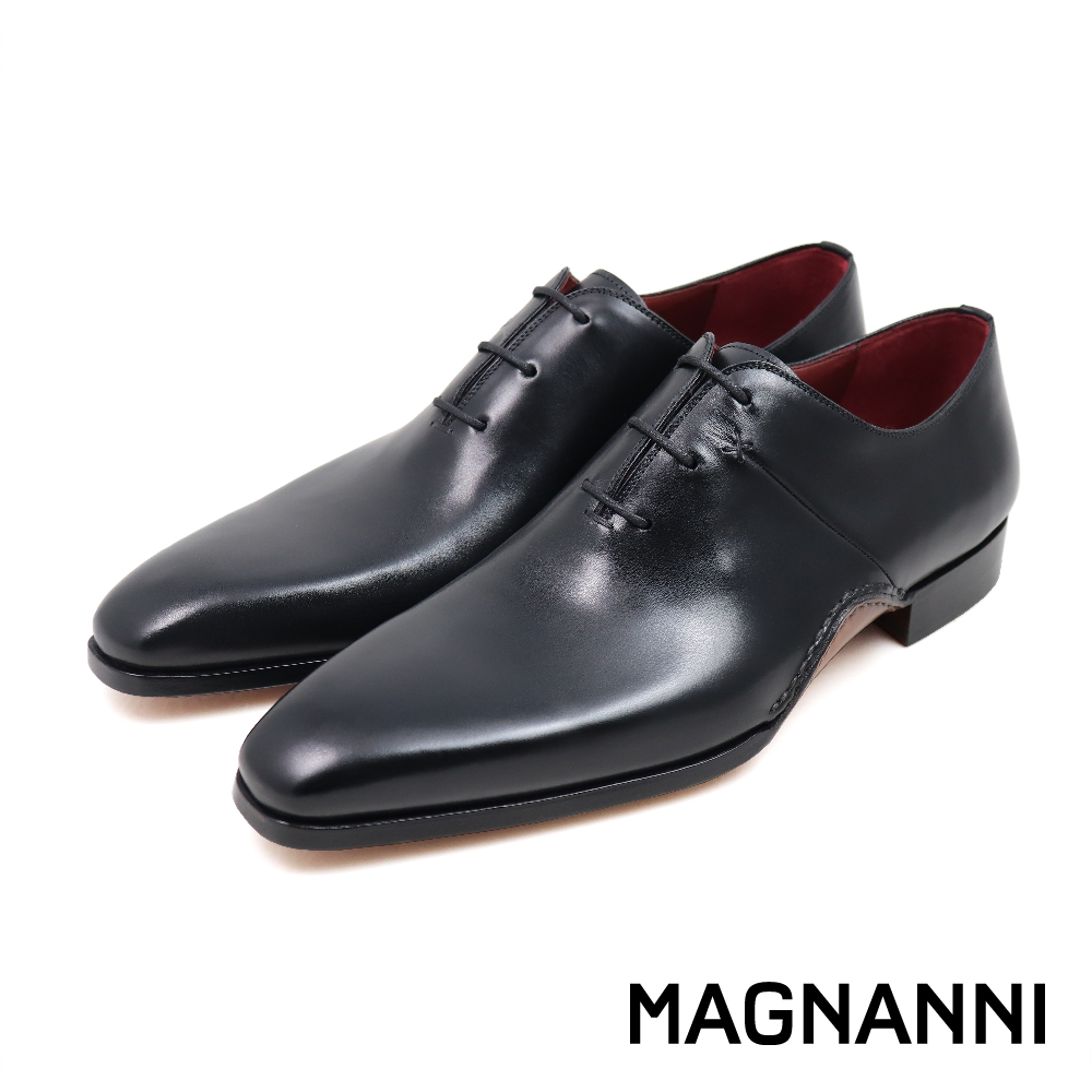 【MAGNANNI】西班牙原廠漸層手染色牛津鞋 黑色(25704-BL)