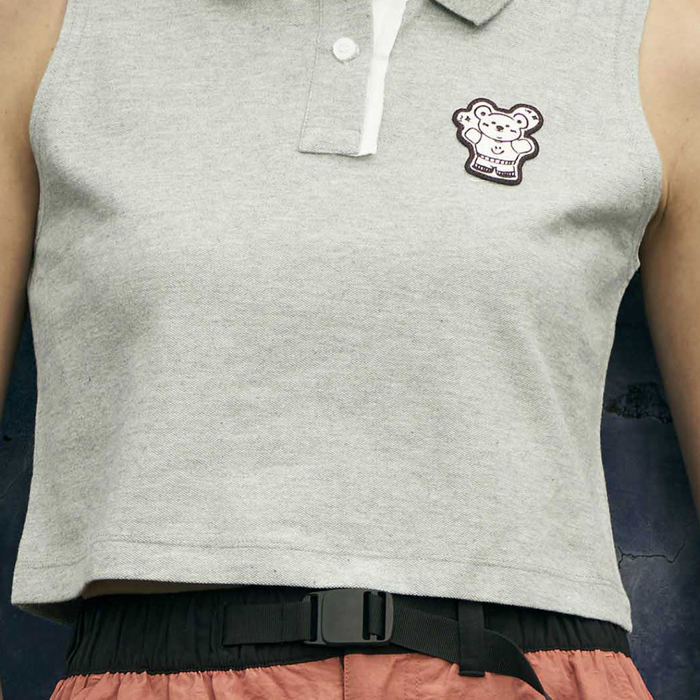 元動力 棉質短版POLO背心(灰色；S-L)4242213002_3