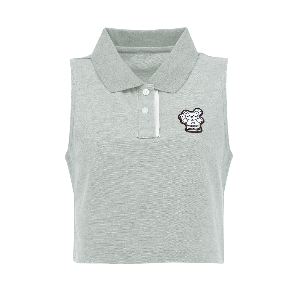 元動力 棉質短版POLO背心(灰色；S-L)4242213002_4