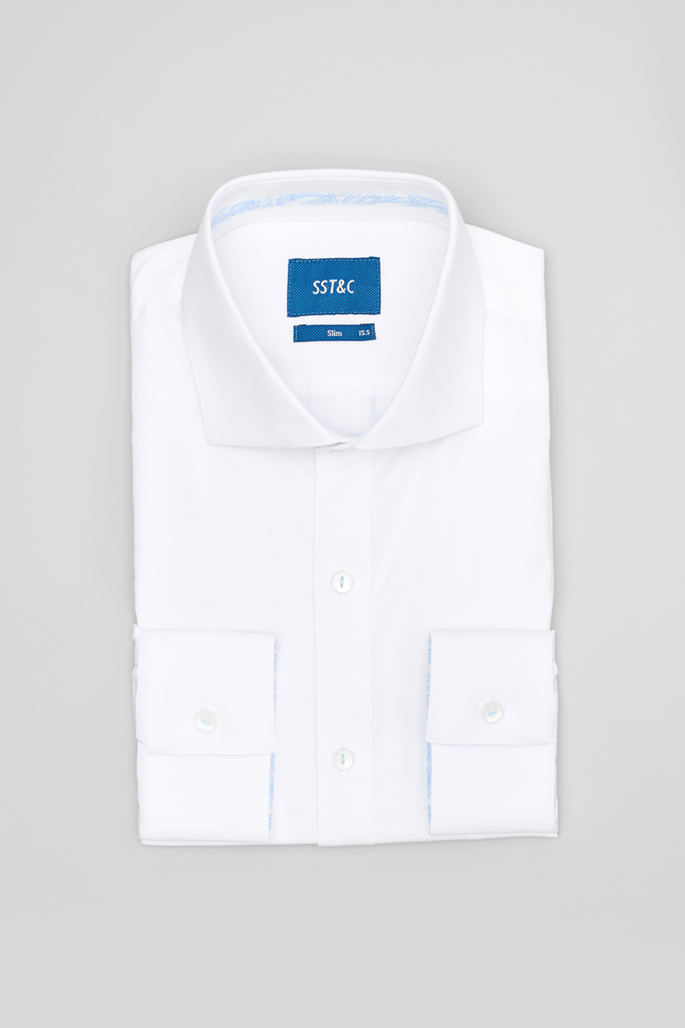 SST&C #Easycare  White Plain Slim Fit Shirt | 0312404009  (Outlet)_7