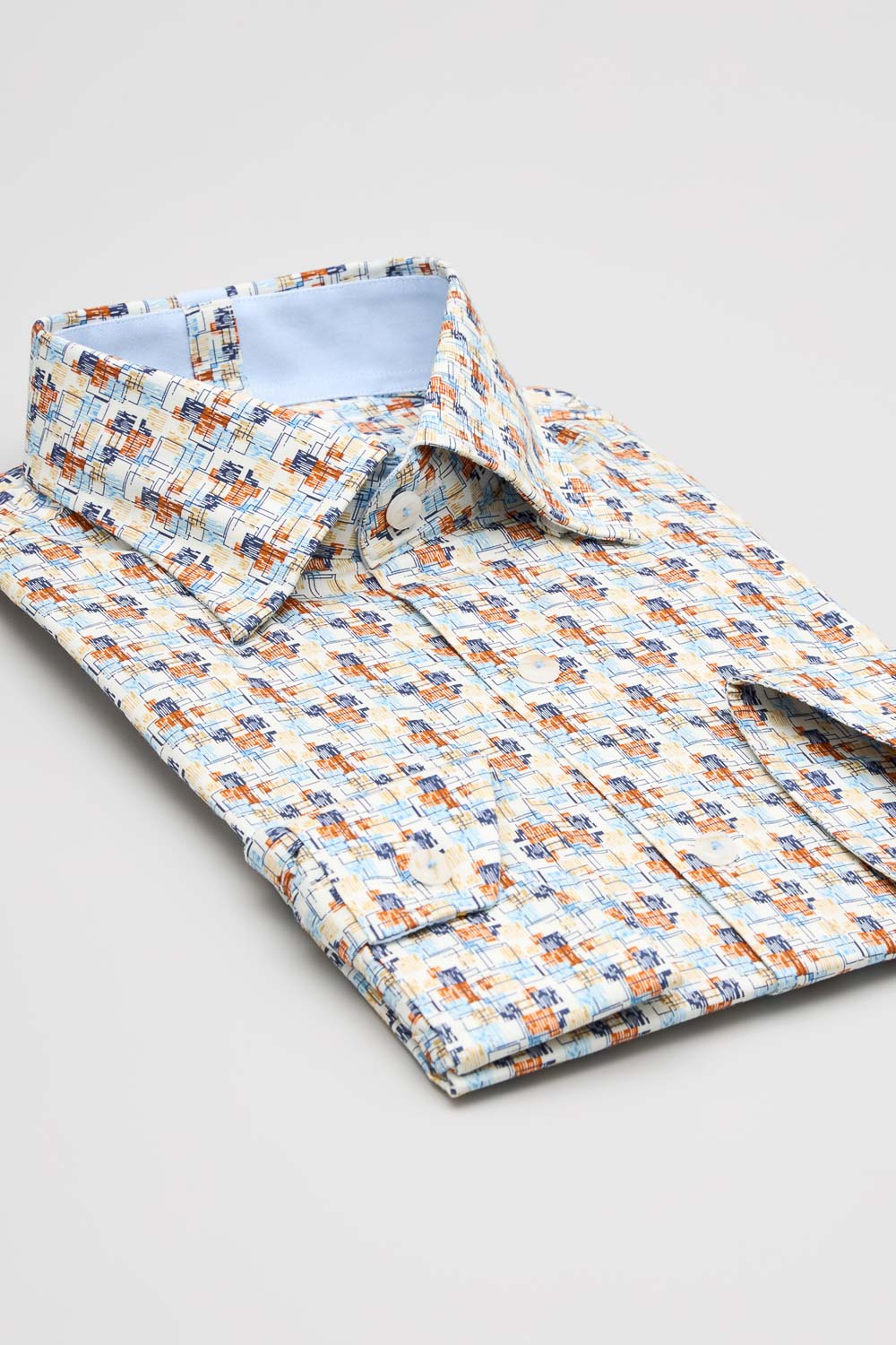 SST&C #Elastic Fit  Multicolor Geometric Print Standard Fit Color Block Shirt | 0312404016  (Outlet)_7