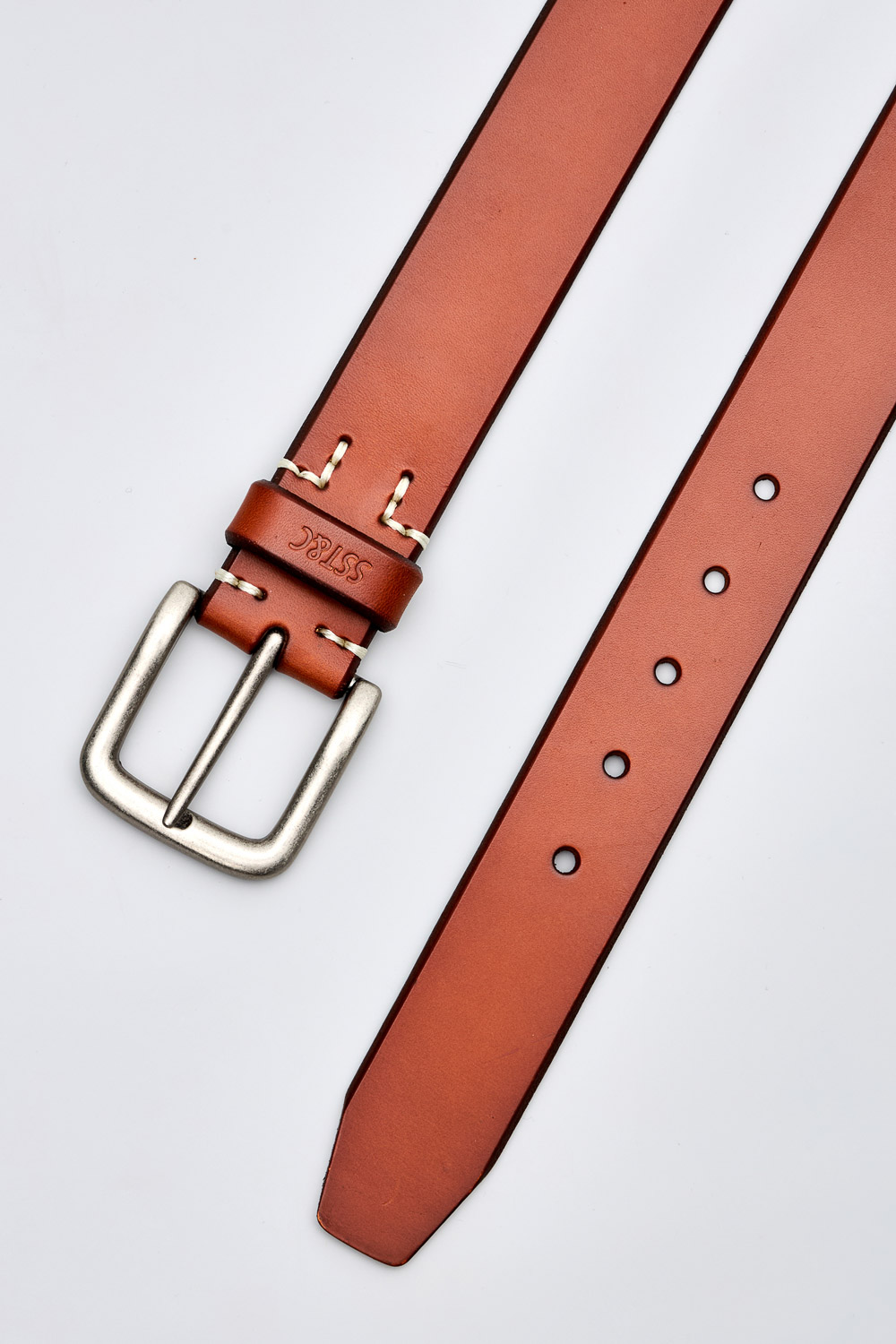 SST&C Tan Tree Paste Leather Casual Belt | 1712404008  (Outlet)_2