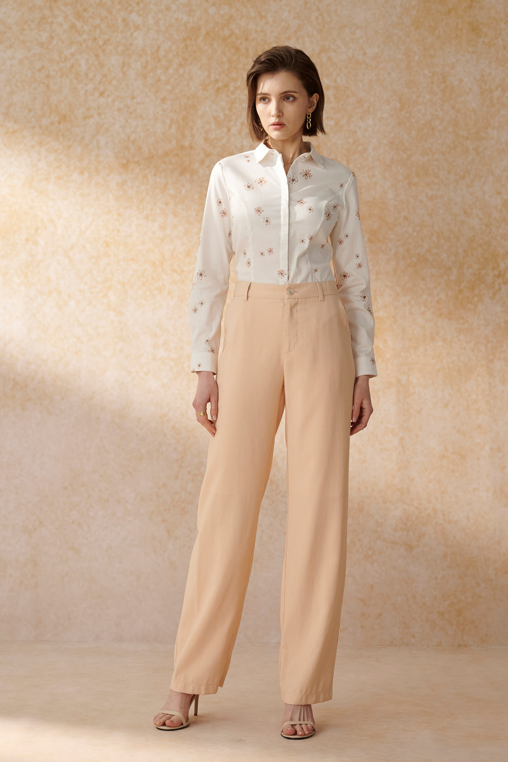 SST&C Melon Color Wide Suit Trousers | 7262404006  (Outlet)_2