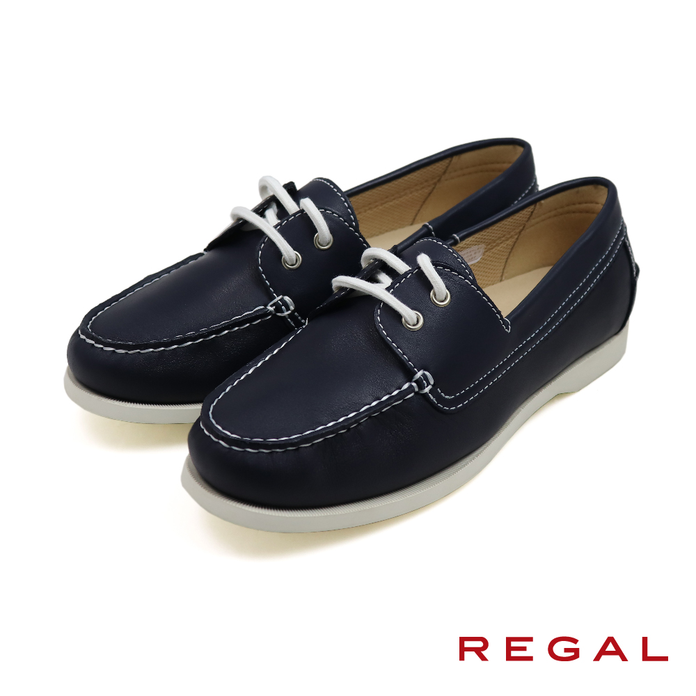 【REGAL】日系素面款懶人休閒鞋 藏藍色(P749-NV)