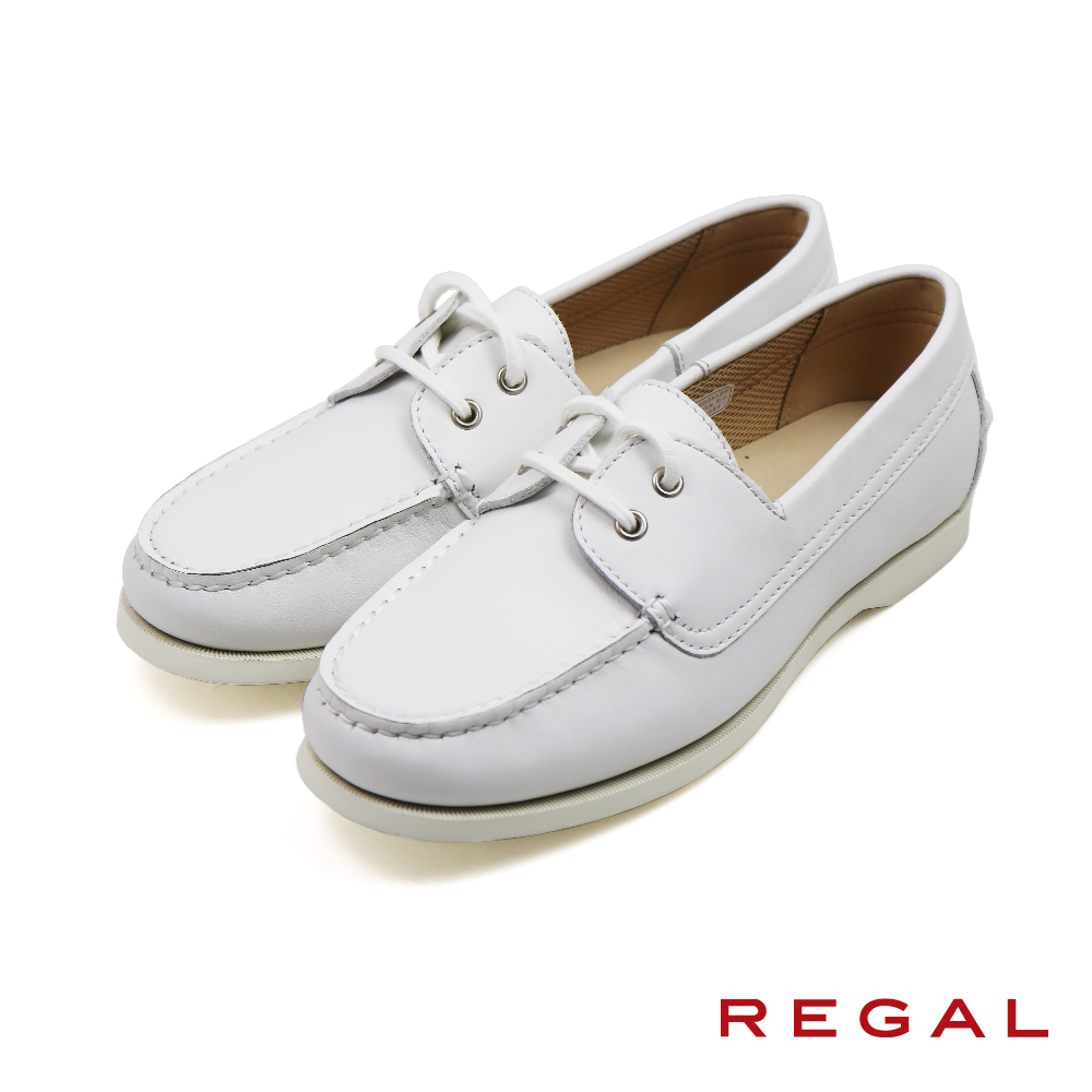 【REGAL】日系素面款懶人休閒鞋 白色(P749-WT)
