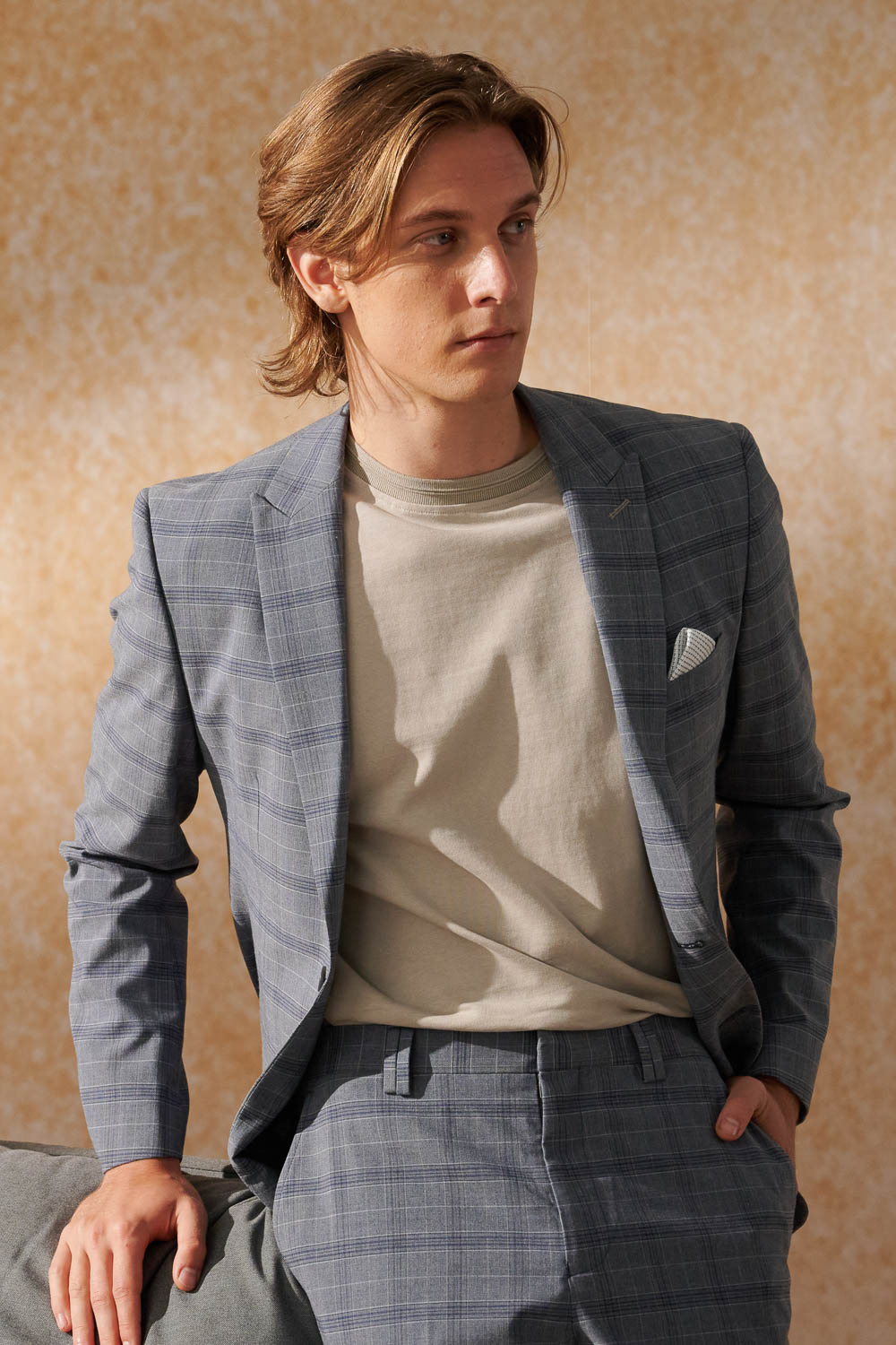 SST&C Gray Check Pattern Slim Fit Suit Jacket | 0112404001  (Outlet)_0