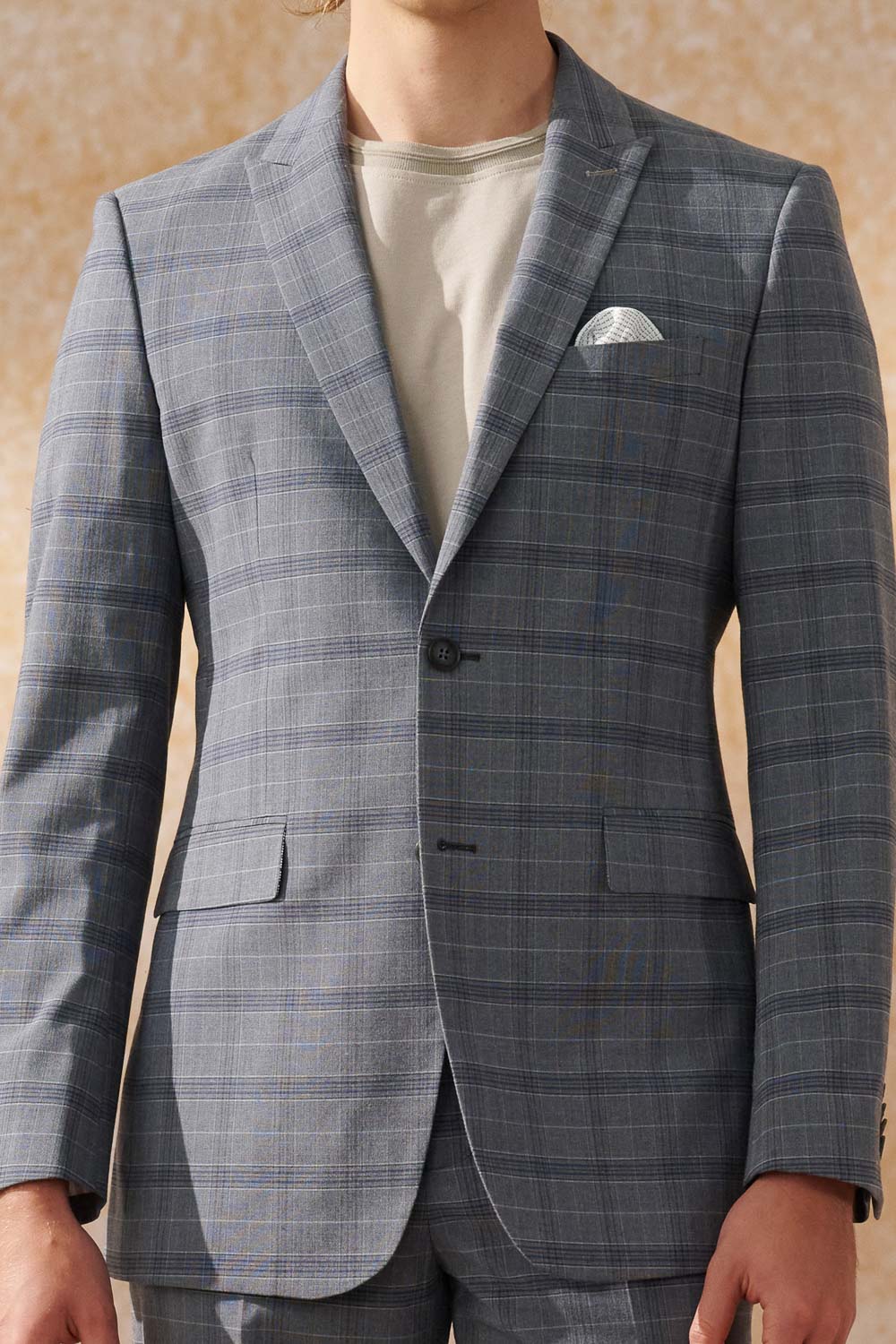 SST&C Gray Check Pattern Slim Fit Suit Jacket | 0112404001  (Outlet)_6