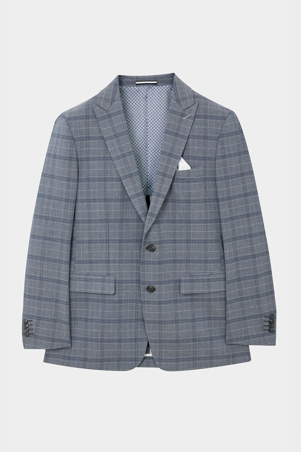 SST&C Gray Check Pattern Slim Fit Suit Jacket | 0112404001  (Outlet)_7