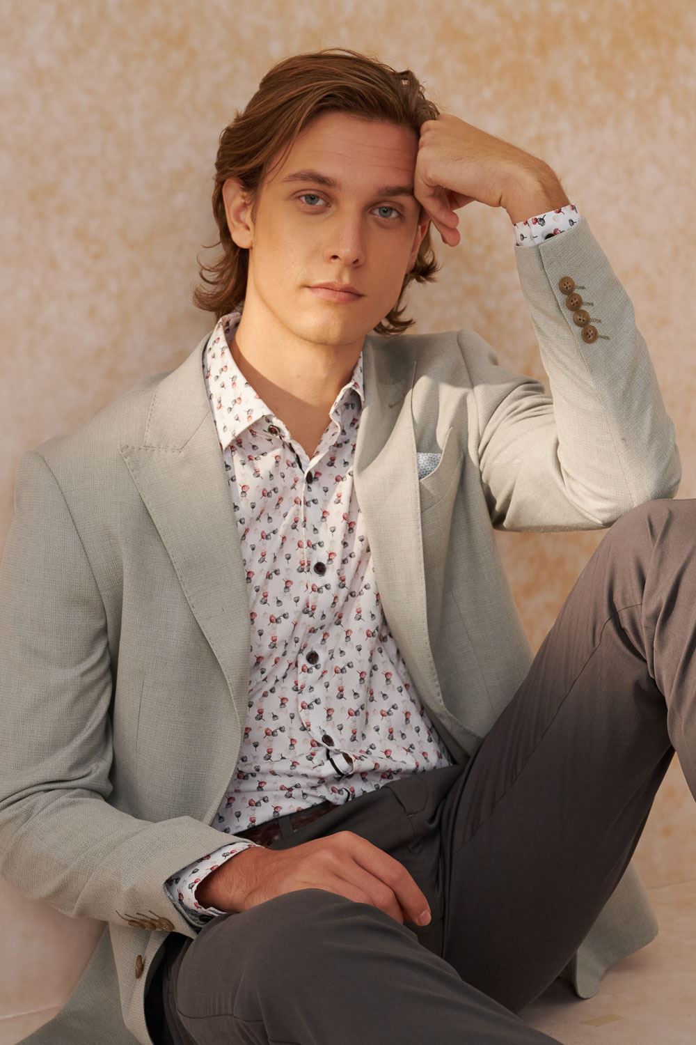 SST&C Light Gray Slim Fit Suit Jacket | 0112404004  (Outlet)_7