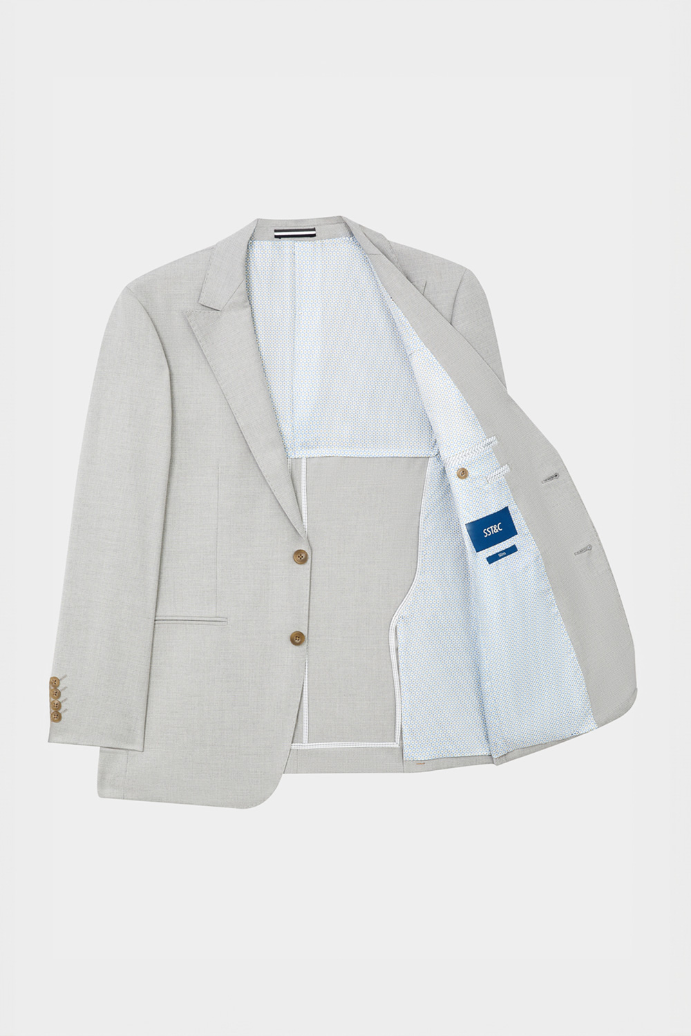 SST&C Light Gray Slim Fit Suit Jacket | 0112404004  (Outlet)_9