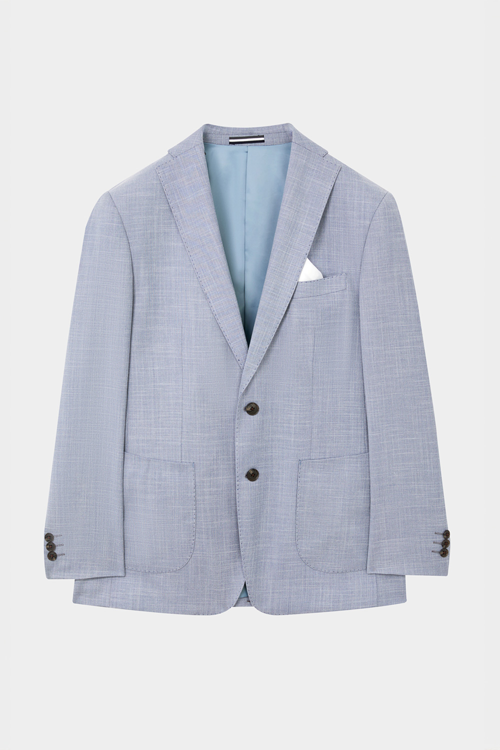 SST&C Sky Blue Textured Slim Fit Suit Jacket | 0112404006  (Outlet)_7