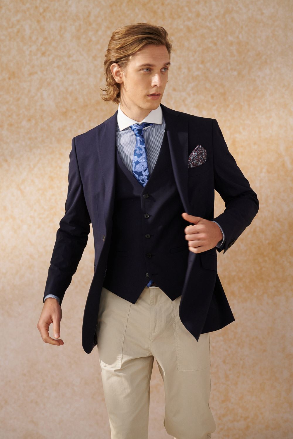 SST&C Navy Slim Fit Suit Jacket | 0112404008  (Outlet)_5