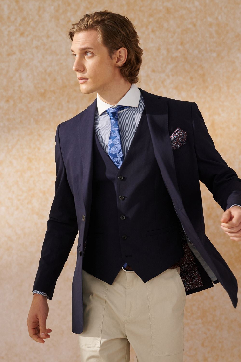 SST&C Navy Slim Fit Suit Jacket | 0112404008  (Outlet)_6