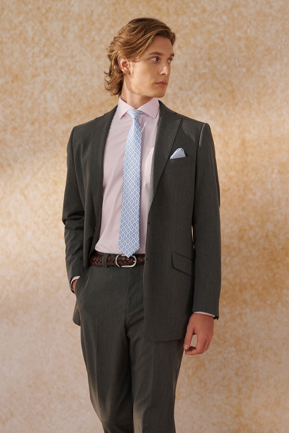 SST&C Charcoal Gray Classic Suit Jacket | 0112404009  (Outlet)_4
