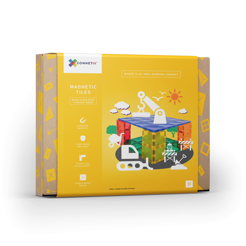 澳洲 Connetix 彩虹磁力積木-底板2入組(2pc)_0