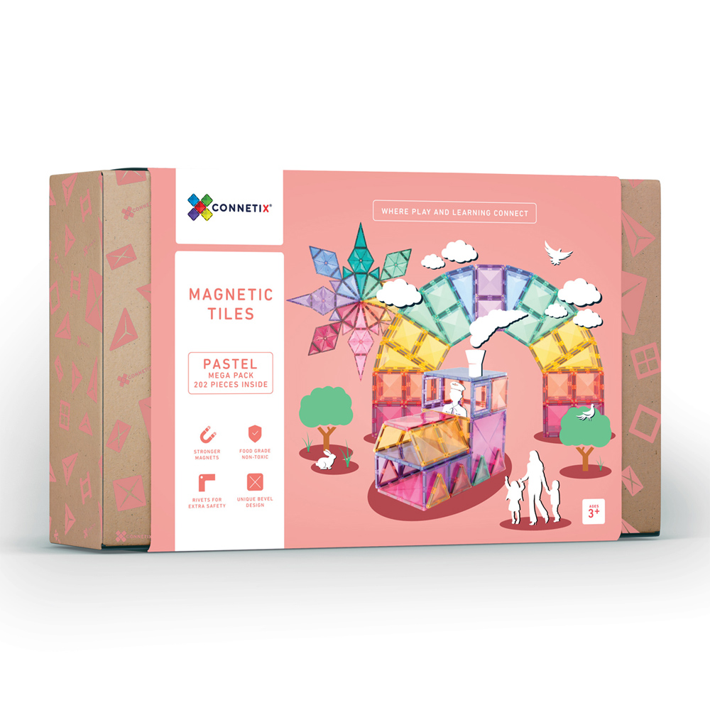 澳洲 Connetix 粉彩磁力積木-超級豪華組(202pc)_0