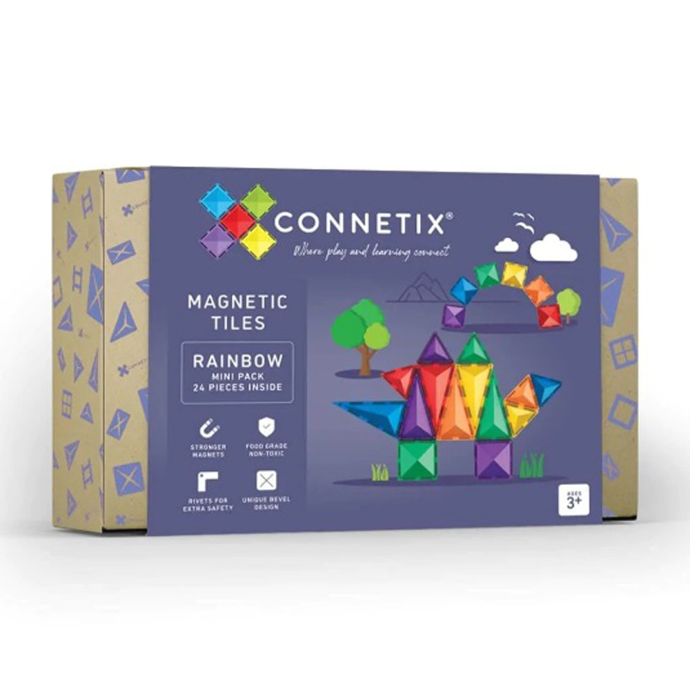 澳洲 Connetix 彩虹磁力積木-迷你入門組(24pc)_0