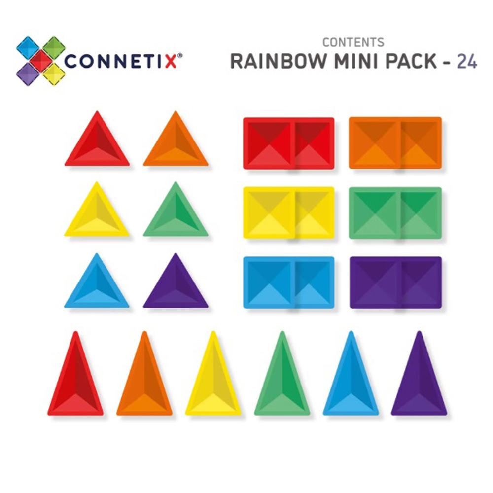 澳洲 Connetix 彩虹磁力積木-迷你入門組(24pc)_5