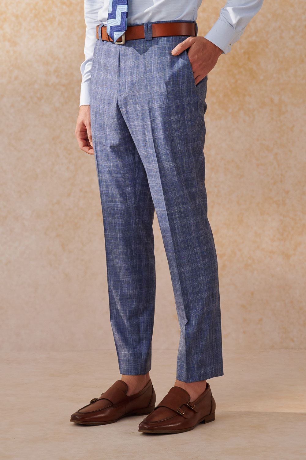 SST&C Navy Check Tailor Suit Trousers | 0212404003  (Outlet)_5