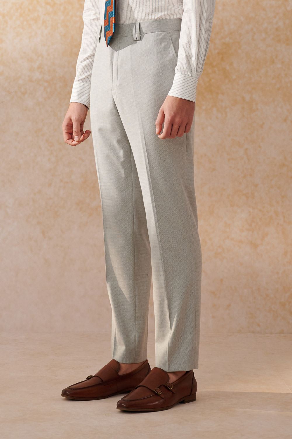 SST&C Light Gray Slim Fit Suit Trousers | 0212404004  (Outlet)_6