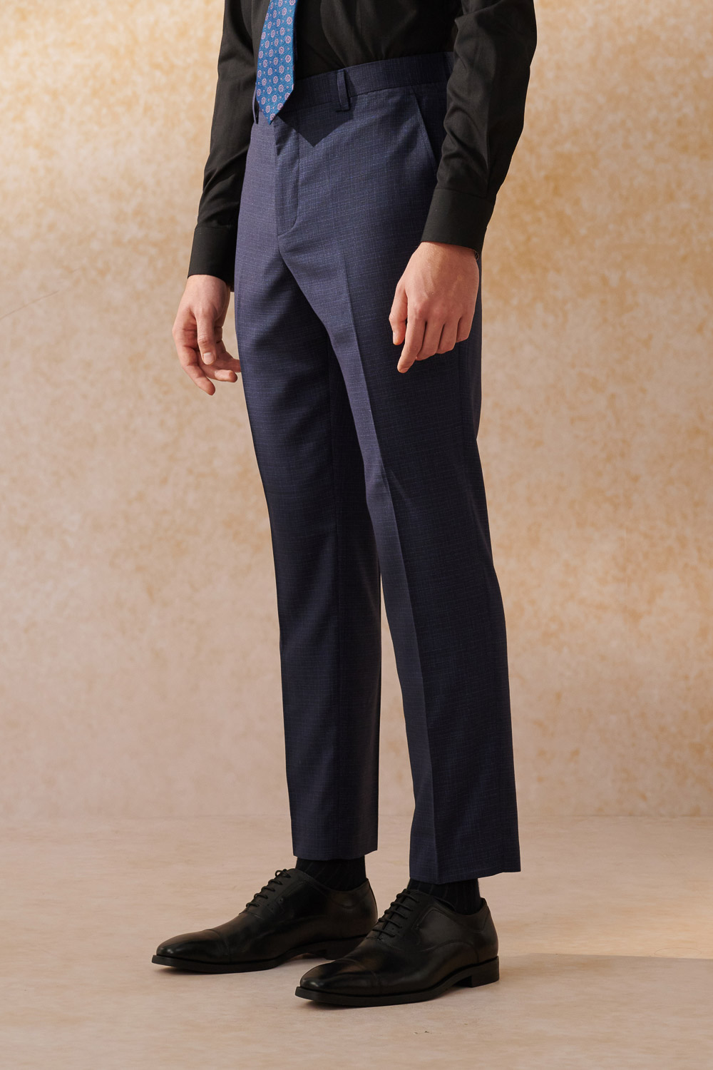 SST&C Navy Textured Tailor Suit Trousers | 0212404005  (Outlet)_6