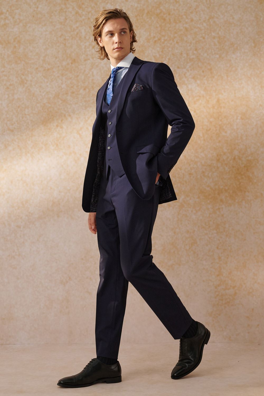 SST&C Navy Slim Fit Suit Trousers | 0212404008  (Outlet)_0